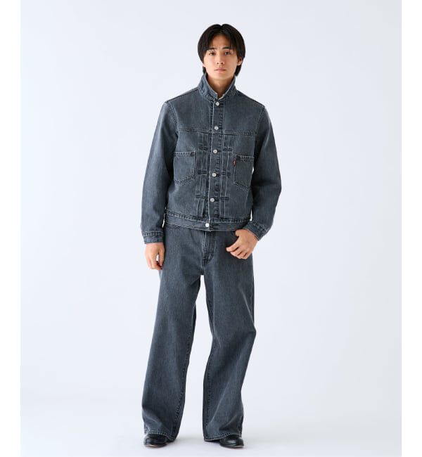 EDIFICE「Levi&rsquo;s(リーバイス) 別注 Baggy Wide Leg デニムパンツ ASH BLACK（L30）」|デニム|