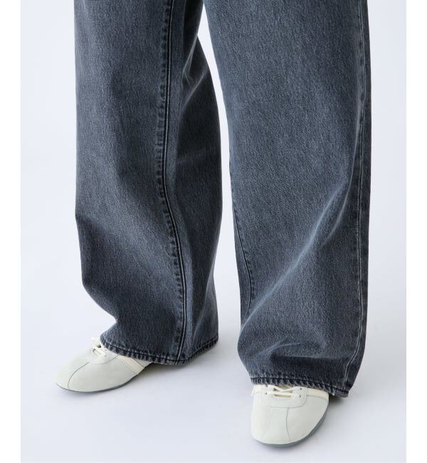 EDIFICE「Levi&rsquo;s(リーバイス) 別注 Baggy Wide Leg デニムパンツ ASH BLACK（L30）」|デニム|