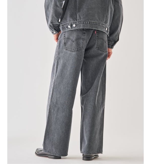 EDIFICE「Levi&rsquo;s(リーバイス) 別注 Baggy Wide Leg デニムパンツ ASH BLACK（L30）」|デニム|