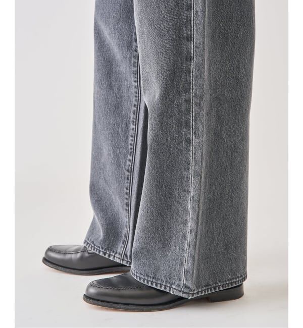 EDIFICE「Levi&rsquo;s(リーバイス) 別注 Baggy Wide Leg デニムパンツ ASH BLACK（L30）」|デニム|