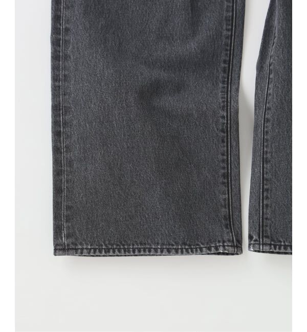EDIFICE「Levi&rsquo;s(リーバイス) 別注 Baggy Wide Leg デニムパンツ ASH BLACK（L30）」|デニム|
