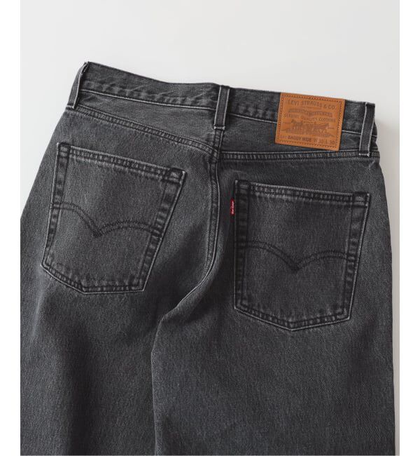 EDIFICE「Levi&rsquo;s(リーバイス) 別注 Baggy Wide Leg デニムパンツ ASH BLACK（L30）」|デニム|