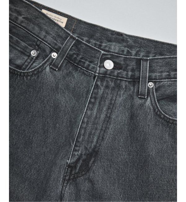 EDIFICE「Levi&rsquo;s(リーバイス) 別注 Baggy Wide Leg デニムパンツ ASH BLACK（L30）」|デニム|