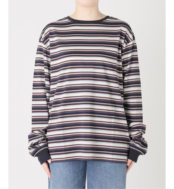 journal standard L'essage「マルチボーダーロングスリーブプルオーバー」|Tシャツ・カットソー|