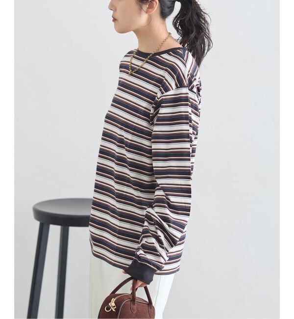 journal standard L'essage「マルチボーダーロングスリーブプルオーバー」|Tシャツ・カットソー|