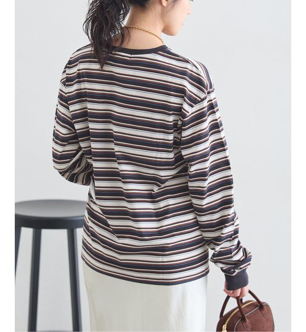 journal standard L'essage「マルチボーダーロングスリーブプルオーバー」|Tシャツ・カットソー|