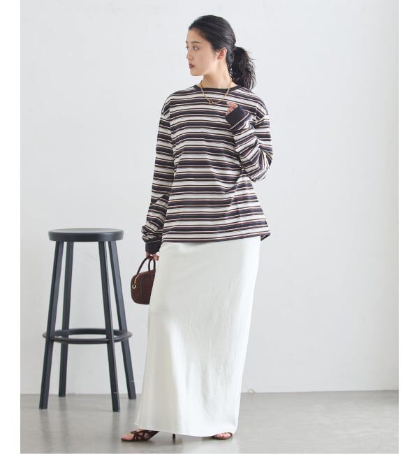 journal standard L'essage「マルチボーダーロングスリーブプルオーバー」|Tシャツ・カットソー|