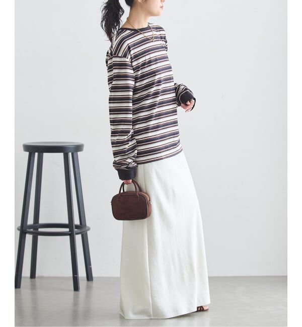 journal standard L'essage「マルチボーダーロングスリーブプルオーバー」|Tシャツ・カットソー|