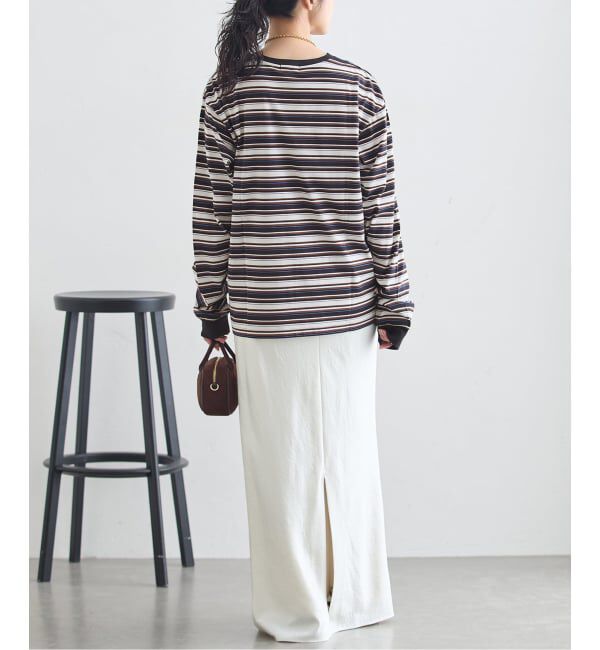 journal standard L'essage「マルチボーダーロングスリーブプルオーバー」|Tシャツ・カットソー|