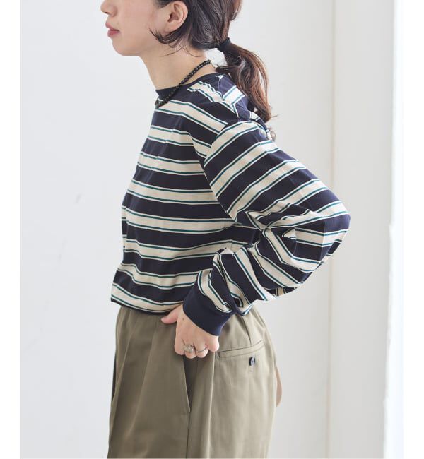 journal standard L'essage「マルチボーダーロングスリーブプルオーバー」|Tシャツ・カットソー|