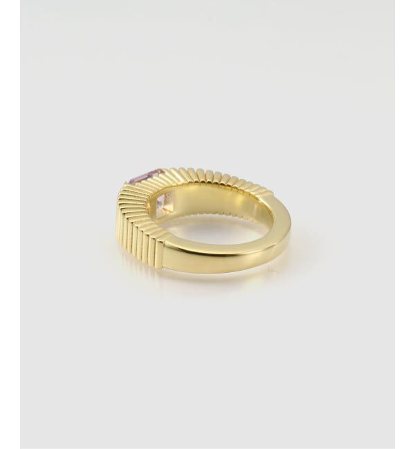 JOURNAL STANDARD「【VALENTINE /ヴァレンタイン】Fluted SQ Stone Ring (gold)」|リング|