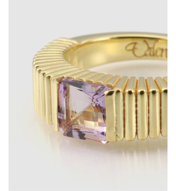 JOURNAL STANDARD「【VALENTINE /ヴァレンタイン】Fluted SQ Stone Ring (gold)」|リング|