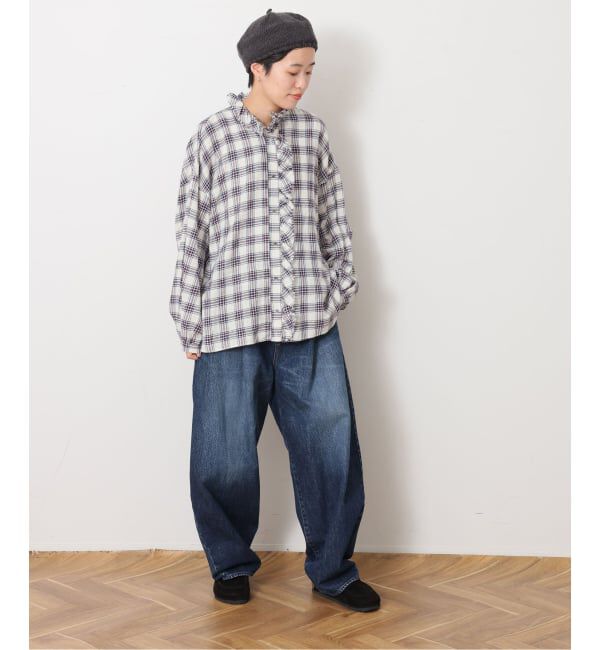journal standard luxe「13OZデニム タックラウンドパンツ」|デニム|