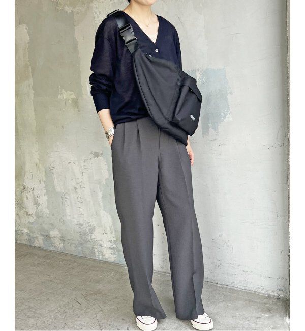 Spick and Span「≪追加≫ダブルクロスツータックパンツ」|スラックス|