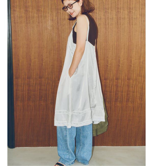 Spick and Span「ARCHIVE STANCE / アーカイブスタンス cupro lace slip dress」|ワンピース|