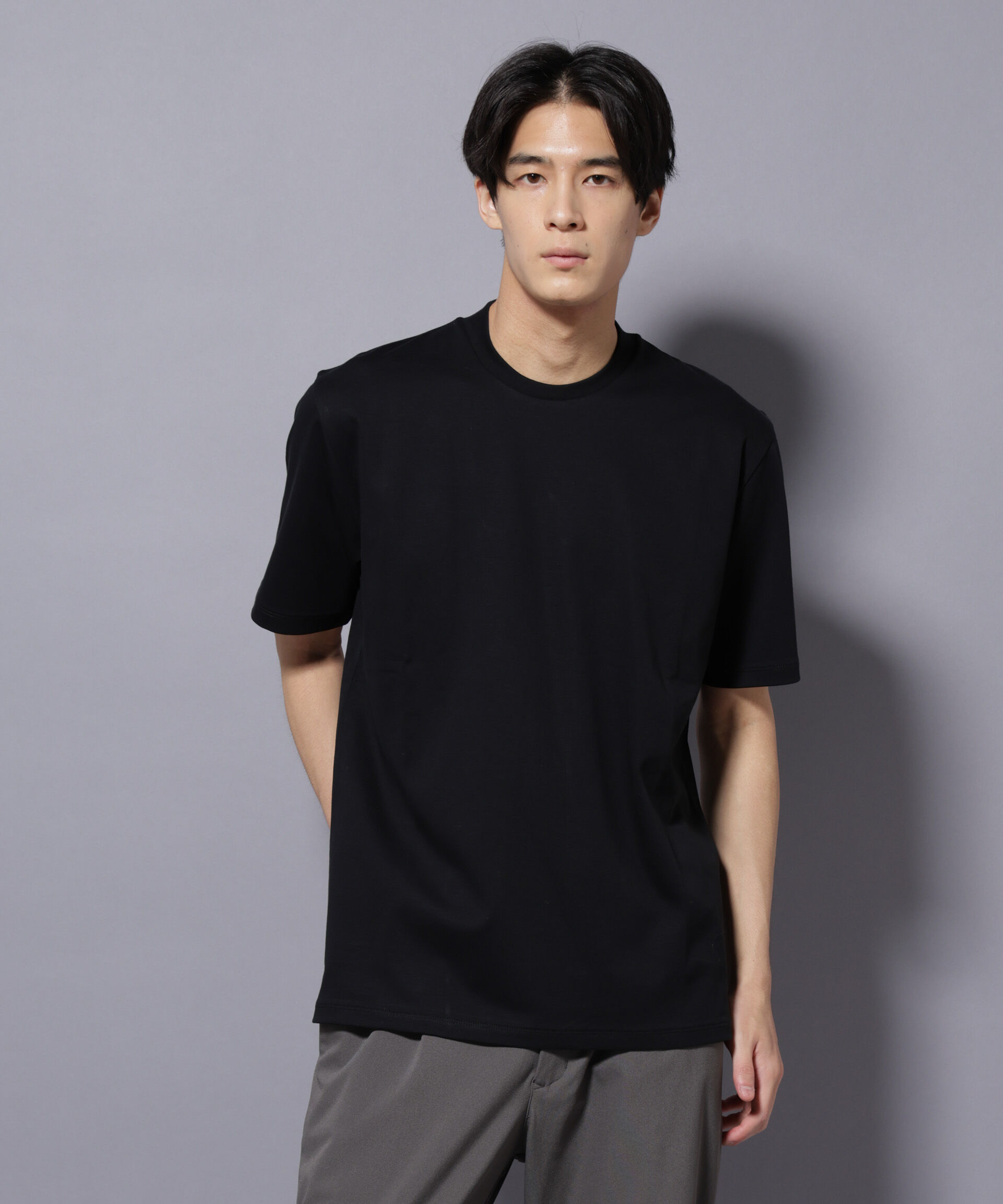 nano･universe「ジャケT(R) プレミアム クルーネック 半袖」|Tシャツ・カットソー|