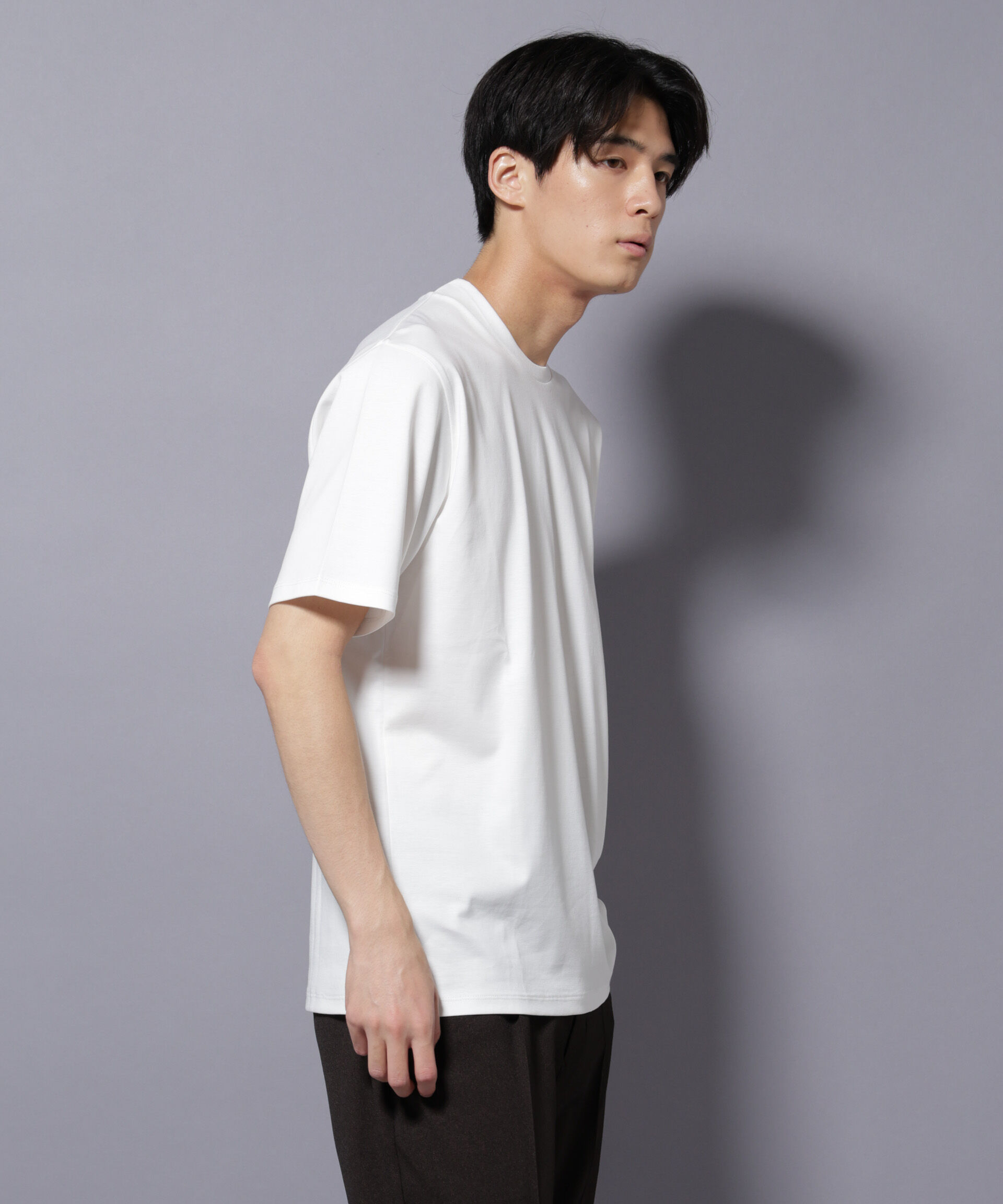 nano･universe「ジャケT(R) プレミアム クルーネック 半袖」|Tシャツ・カットソー|