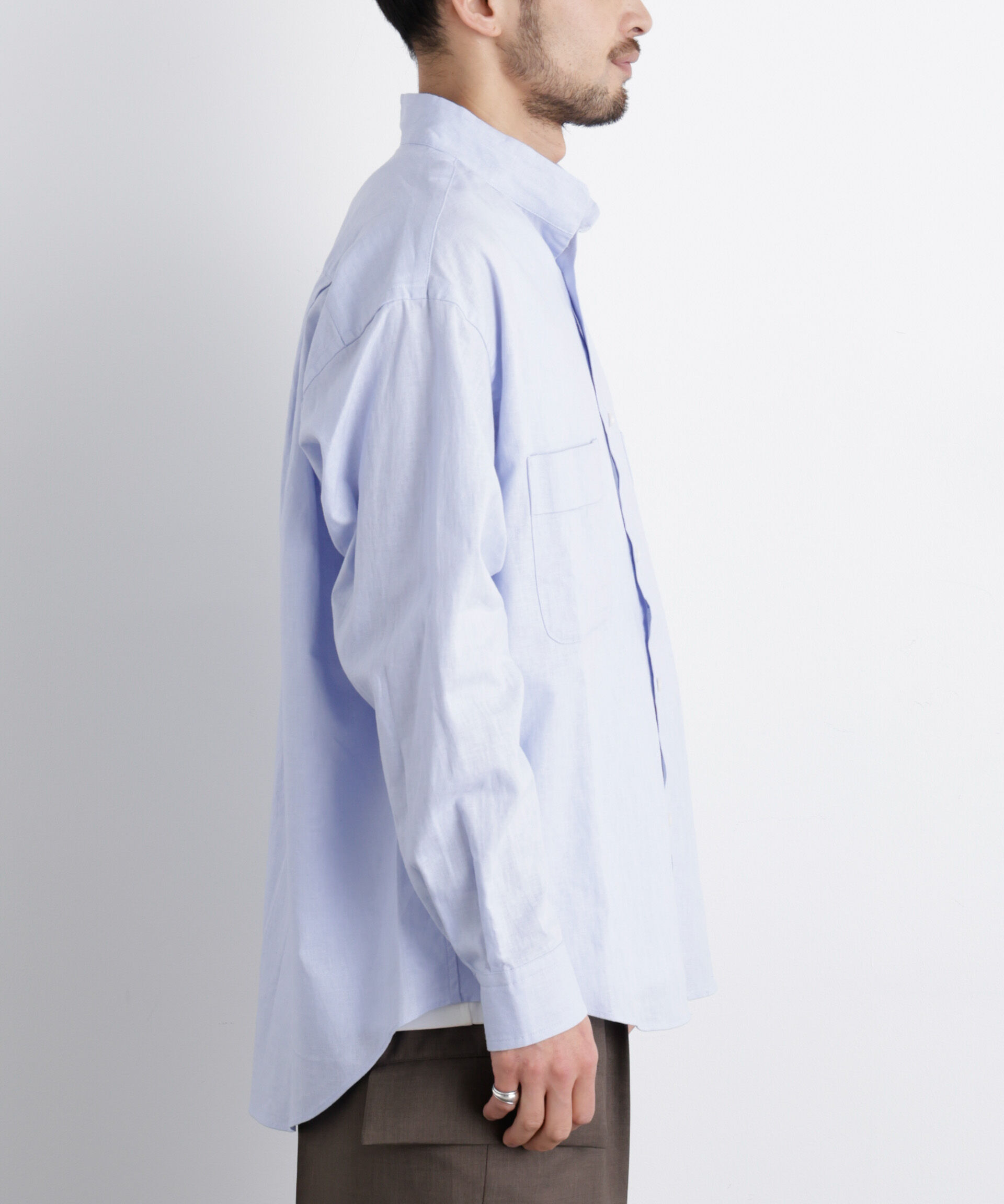 NANO universe「「FRENCH LINEN」リネンコットンスタンドシャツ」|シャツ・ブラウス|