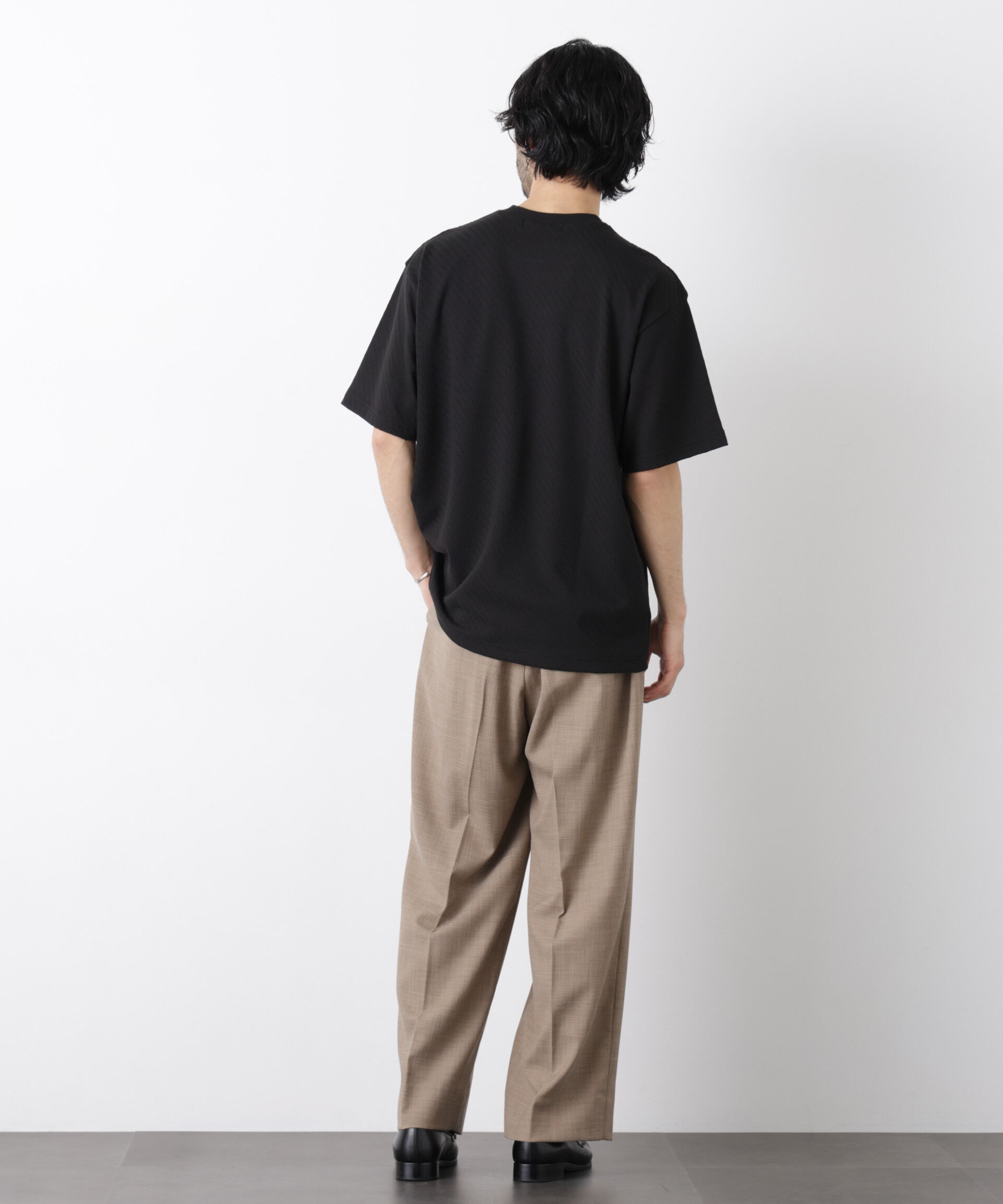NANO universe「リンクスジャガードスリーブTシャツ」|Tシャツ・カットソー|