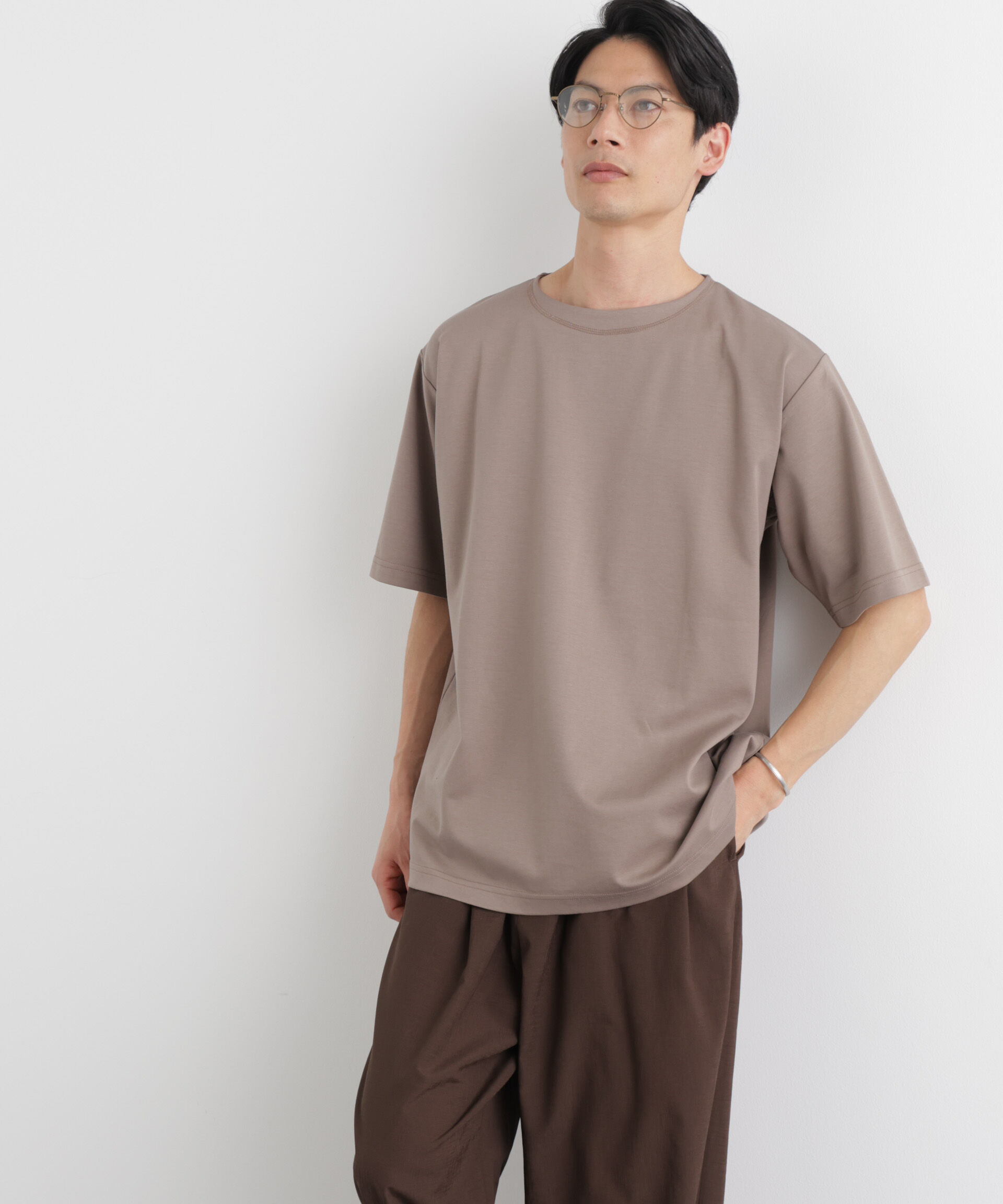 NANO universe「モクロディ ボートネック Tシャツ」|Tシャツ・カットソー|