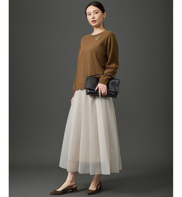 自由区「【SHIHOさん着用・軽やかに揺れる・上品】シアープリーツ スカート」|スカート|