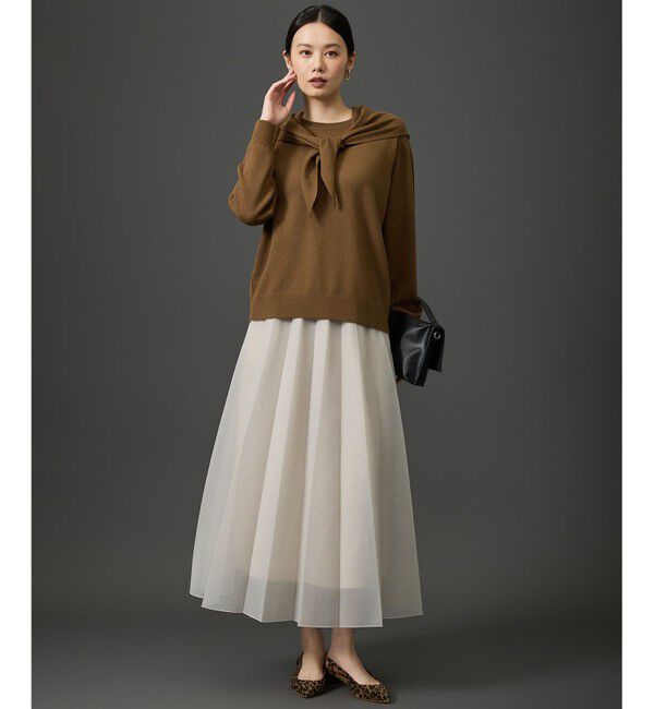 自由区「【SHIHOさん着用・軽やかに揺れる・上品】シアープリーツ スカート」|スカート|
