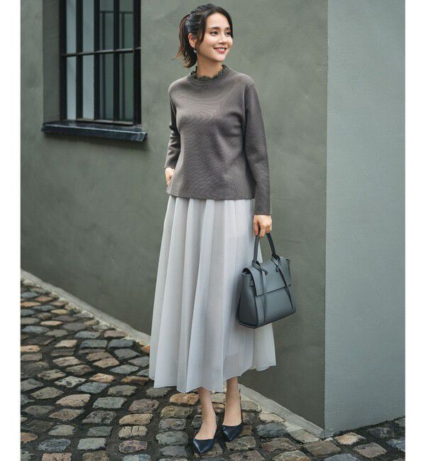 自由区「【SHIHOさん着用・軽やかに揺れる・上品】シアープリーツ スカート」|スカート|