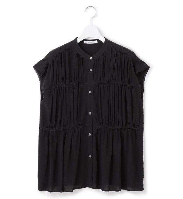 23区「【接触冷感/WEB&一部店舗限定】レーヨンスパローン ティアード ブラウス」|シャツ・ブラウス|