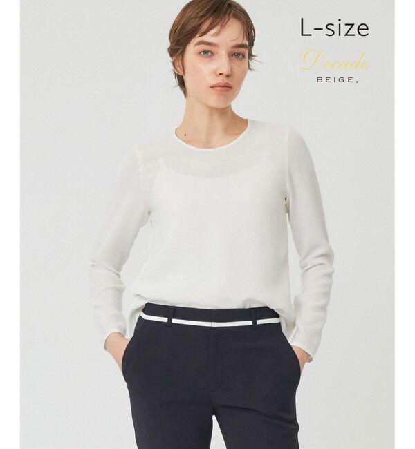 BEIGE,「【L-size・定番】SHELBY / ロングスリーブブラウス」|シャツ・ブラウス|White