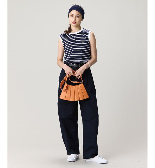 LACOSTE「ノースリーブボーダーTシャツ」|Tシャツ・カットソー|