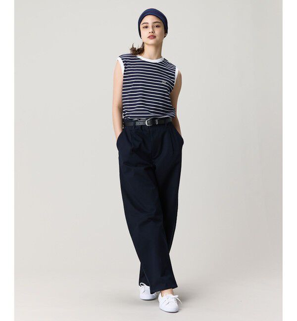 LACOSTE「ノースリーブボーダーTシャツ」|Tシャツ・カットソー|