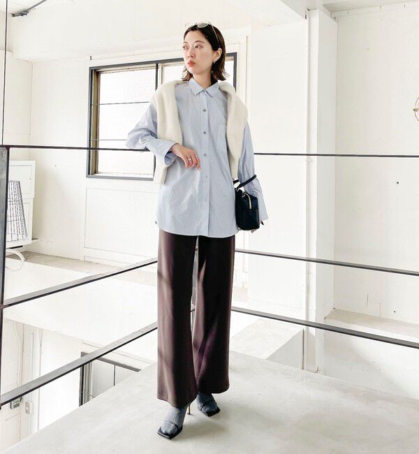 NOLLEY'S sophi「【NOLLEY&rsquo;S mgr.松葉別注・一部WEB限定色】《セットアップ》ツイルバイヤス洗練美脚パンツ」|その他|