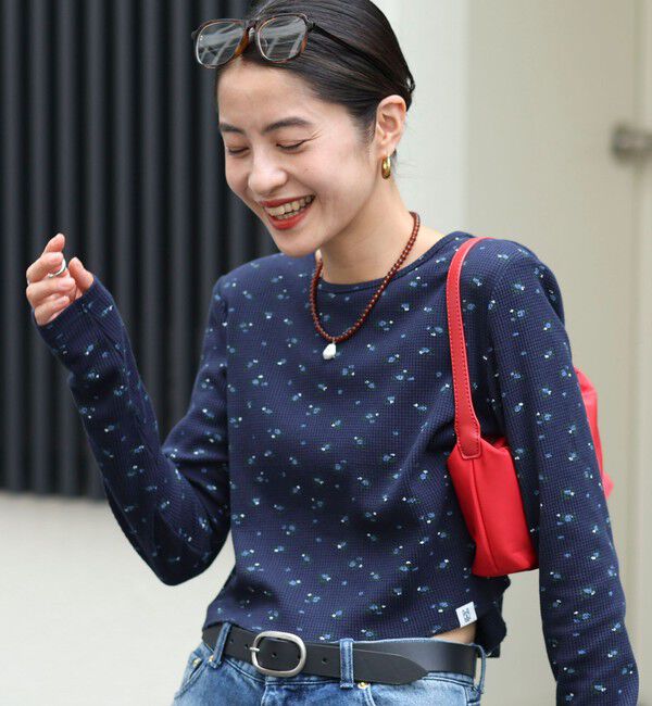 MAQWEL「【MAQWEL/マクウェル】Flower Waffleショルダーパッドプルオーバー」|Tシャツ・カットソー|