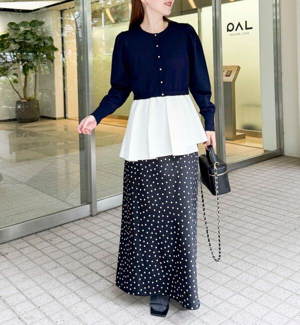 NOLLEY'S sophi「ウォッシャブルドットサテンナロースカート」|スカート|