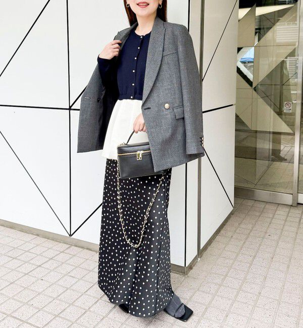 NOLLEY'S sophi「ウォッシャブルドットサテンナロースカート」|スカート|