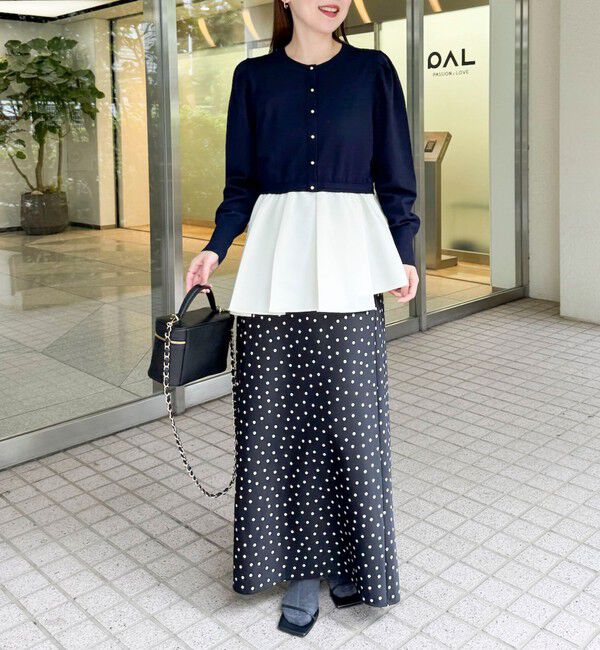 NOLLEY'S sophi「ウォッシャブルドットサテンナロースカート」|スカート|