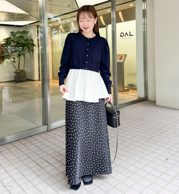 NOLLEY'S sophi「ウォッシャブルドットサテンナロースカート」|スカート|