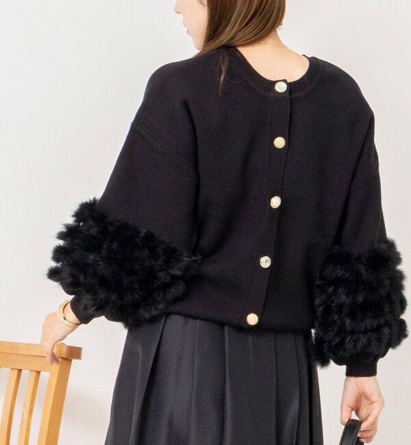 NOLLEY'S「【TORRAZZO DONNA/トラッゾドンナ】2WAY Rabbit Fur knit Top」|カーディガン|