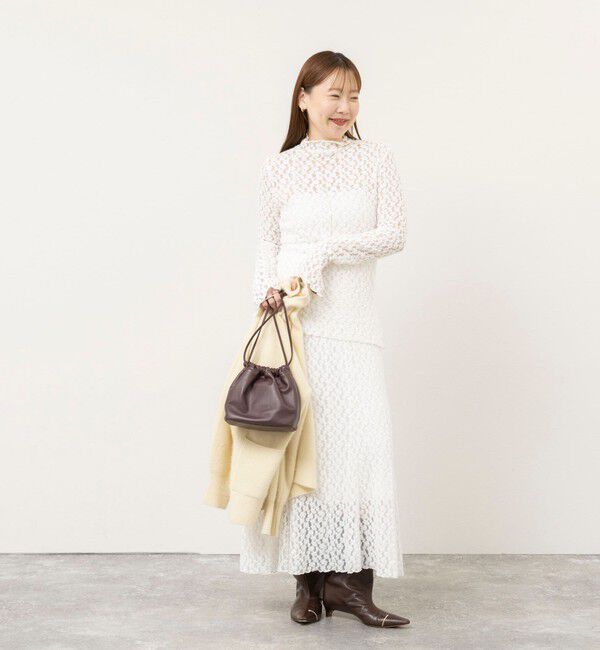 NOLLEY'S sophi「ウォッシャブル起毛ストレッチレースロンT」|Tシャツ・カットソー|