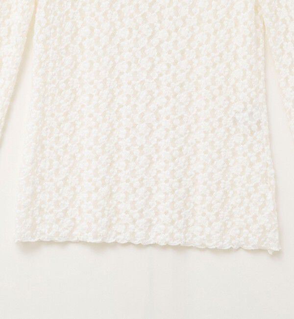 NOLLEY'S sophi「ウォッシャブル起毛ストレッチレースロンT」|Tシャツ・カットソー|