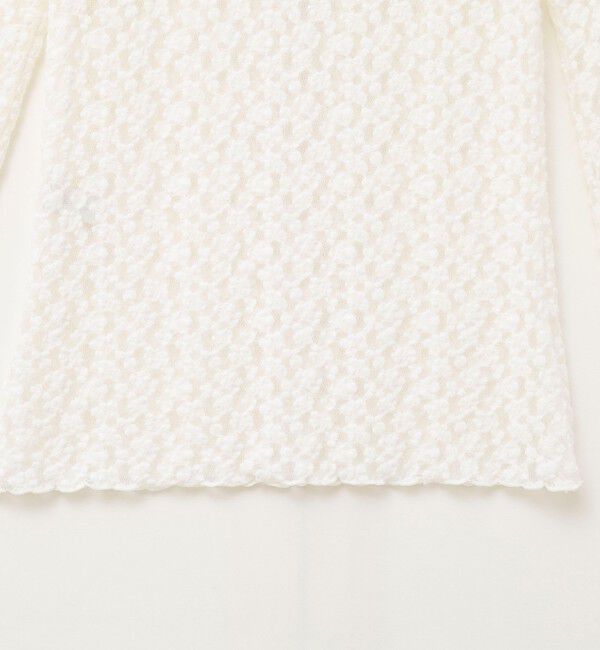 NOLLEY'S sophi「ウォッシャブル起毛ストレッチレースロンT」|Tシャツ・カットソー|