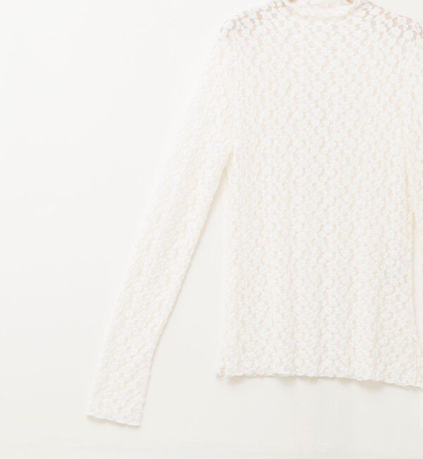 NOLLEY'S sophi「ウォッシャブル起毛ストレッチレースロンT」|Tシャツ・カットソー|