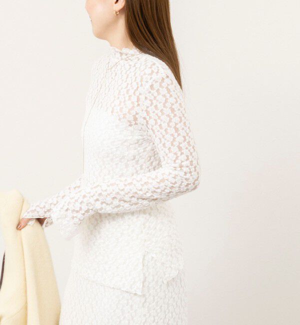 NOLLEY'S sophi「ウォッシャブル起毛ストレッチレースロンT」|Tシャツ・カットソー|