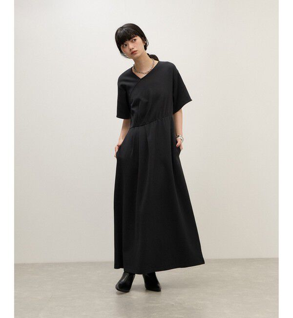 ADAM ET ROPE'「【WEB限定】アシンメトリータックワンピース」|ワンピース|