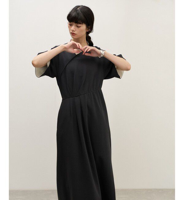 ADAM ET ROPE'「【WEB限定】アシンメトリータックワンピース」|ワンピース|