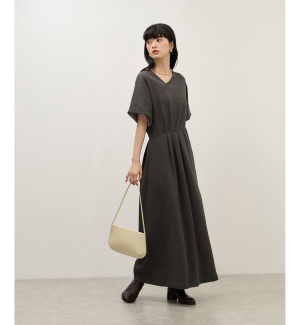 ADAM ET ROPE'「【WEB限定】アシンメトリータックワンピース」|ワンピース|