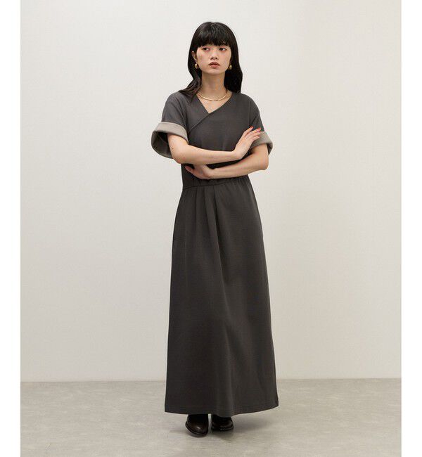 ADAM ET ROPE'「【WEB限定】アシンメトリータックワンピース」|ワンピース|