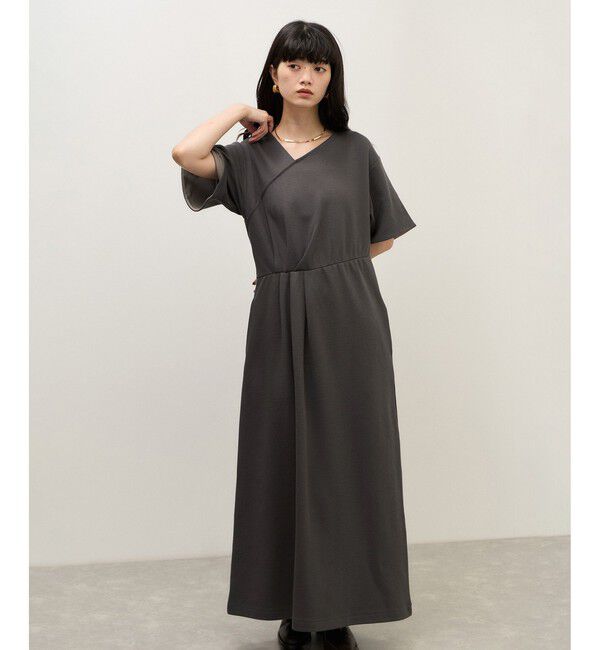 ADAM ET ROPE'「【WEB限定】アシンメトリータックワンピース」|ワンピース|