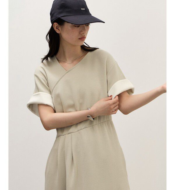 ADAM ET ROPE'「【WEB限定】アシンメトリータックワンピース」|ワンピース|
