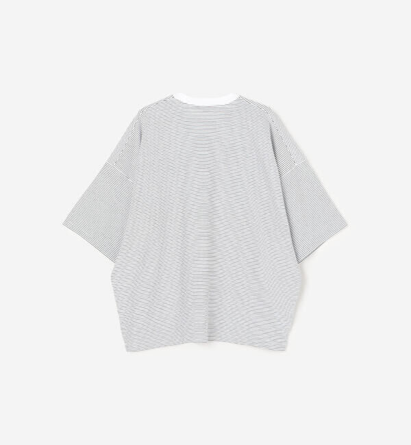 handvaerk「handvaerk | 60/2 ビッグクルーネックTシャツ STRIPE MEN」|Tシャツ・カットソー|